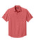Port Authority W963 Mens UV Dockside Moisture Wicking Short Sleeve Button Down Shirt w/ Pocket Coral Reef Flat Front