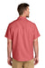 Port Authority W963 Mens UV Dockside Moisture Wicking Short Sleeve Button Down Shirt w/ Pocket Coral Reef Model Back