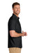 Port Authority W963 Mens UV Dockside Moisture Wicking Short Sleeve Button Down Shirt w/ Pocket Deep Black Model Side