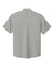 Port Authority W963 Mens UV Dockside Moisture Wicking Short Sleeve Button Down Shirt w/ Pocket Gusty Grey Flat Back