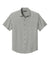 Port Authority W963 Mens UV Dockside Moisture Wicking Short Sleeve Button Down Shirt w/ Pocket Gusty Grey Flat Front