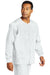 Wonderwink WW3080 Unisex WorkFlex Snap Front Scrub Jacket w/ Pockets White Model 3Q