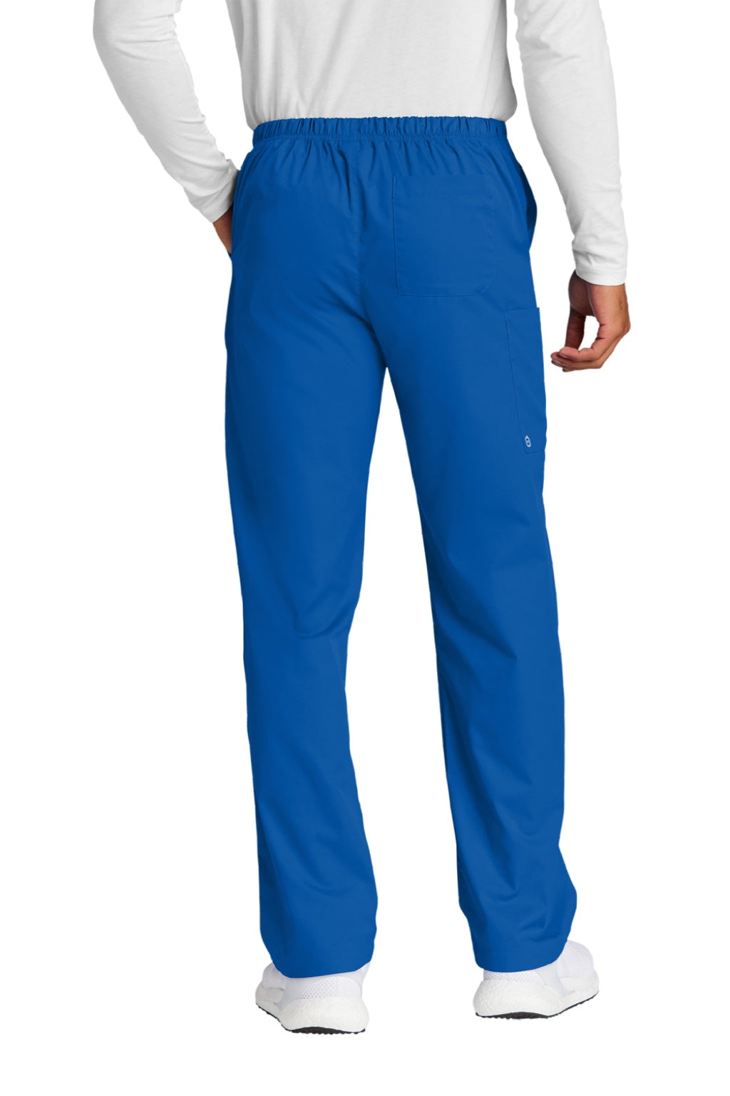 Wonderwink WW3150/WW3150S/WW3150T Unisex WorkFlex Cargo Pants w/ Pockets Royal Blue Model Back