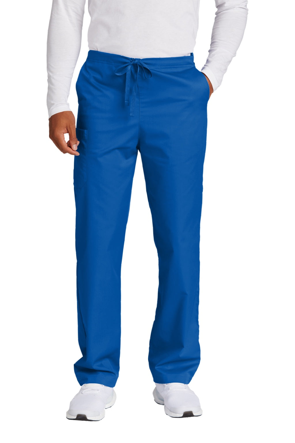 Wonderwink WW3150/WW3150S/WW3150T Unisex WorkFlex Cargo Pants w/ Pockets Royal Blue Model Front