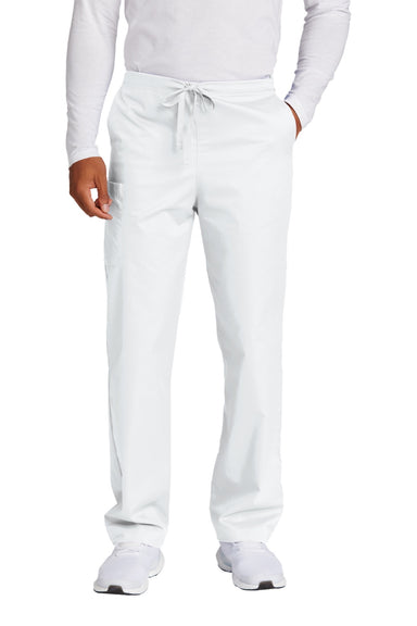 Wonderwink WW3150/WW3150S/WW3150T Unisex WorkFlex Cargo Pants w/ Pockets White Model Front
