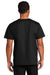Wonderwink WW3160 Unisex WorkFlex Short Sleeve V-Neck Shirt w/ Pocket Black Model Back
