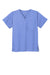 Wonderwink WW3160 Unisex WorkFlex Short Sleeve V-Neck Shirt w/ Pocket Ceil Blue Flat Front