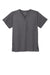 Wonderwink WW3160 Unisex WorkFlex Short Sleeve V-Neck Shirt w/ Pocket Pewter Grey Flat Front