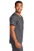 Wonderwink WW3160 Unisex WorkFlex Short Sleeve V-Neck Shirt w/ Pocket Pewter Grey Model Side