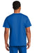 Wonderwink WW3160 Unisex WorkFlex Short Sleeve V-Neck Shirt w/ Pocket Royal Blue Model Back