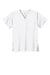 Wonderwink WW3160 Unisex WorkFlex Short Sleeve V-Neck Shirt w/ Pocket White Flat Front