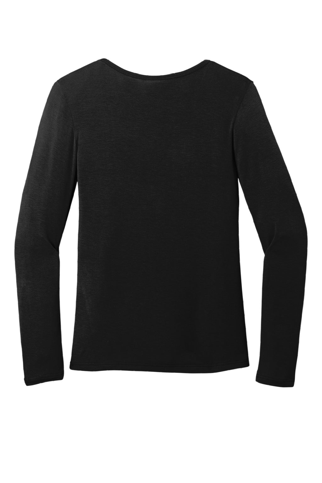 Wonderwink WW4029 Womens Long Sleeve Crewneck Layer T-Shirt Black Flat Back