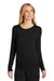 Wonderwink WW4029 Womens Long Sleeve Crewneck Layer T-Shirt Black Model Front