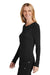 Wonderwink WW4029 Womens Long Sleeve Crewneck Layer T-Shirt Black Model Side