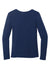 Wonderwink WW4029 Womens Long Sleeve Crewneck Layer T-Shirt Navy Blue Flat Back