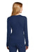 Wonderwink WW4029 Womens Long Sleeve Crewneck Layer T-Shirt Navy Blue Model Back