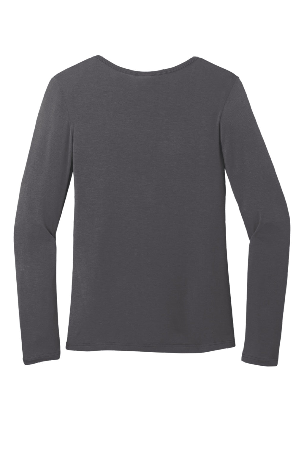 Wonderwink WW4029 Womens Long Sleeve Crewneck Layer T-Shirt Pewter Grey Flat Back