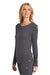 Wonderwink WW4029 Womens Long Sleeve Crewneck Layer T-Shirt Pewter Grey Model 3Q
