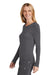 Wonderwink WW4029 Womens Long Sleeve Crewneck Layer T-Shirt Pewter Grey Model Side