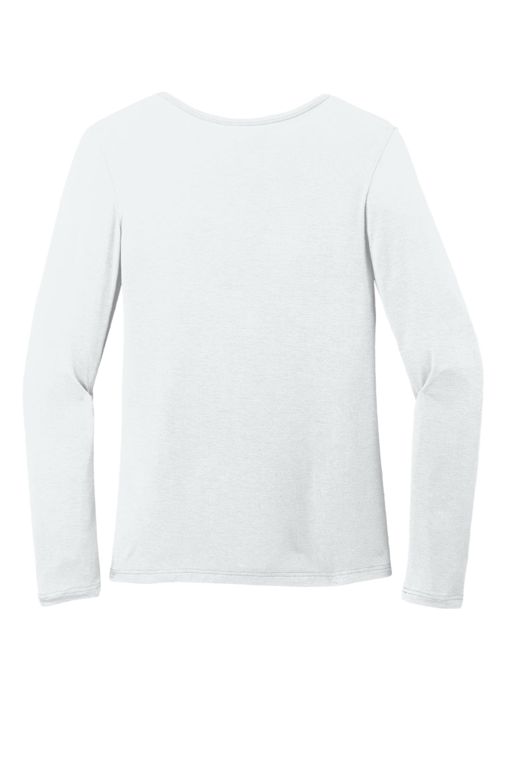 Wonderwink WW4029 Womens Long Sleeve Crewneck Layer T-Shirt White Flat Back
