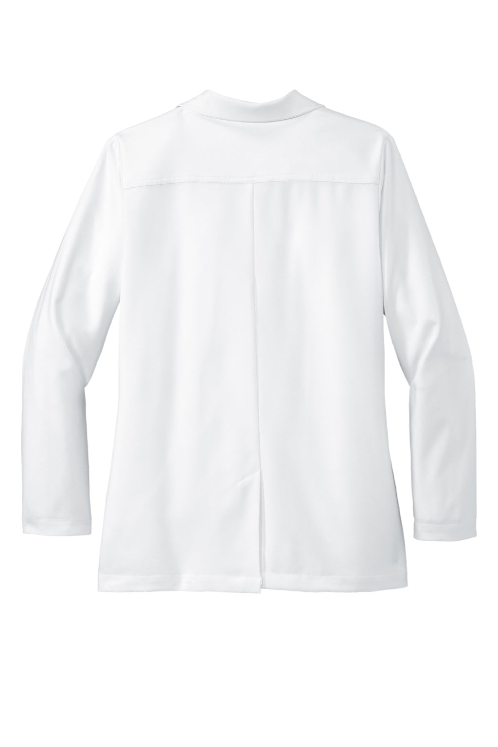 Wonderwink WW4072 Womens Consultation Lab Coat w/ Pockets White Flat Back