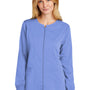 Wonderwink Womens Premiere Flex Full Zip Scrub Jacket w/ Pockets - Ceil Blue