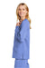 Wonderwink WW4088 Womens Premiere Flex Full Zip Scrub Jacket w/ Pockets Ceil Blue Model Side