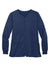 Wonderwink WW4088 Womens Premiere Flex Full Zip Scrub Jacket w/ Pockets Navy Blue Flat Front