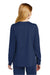 Wonderwink WW4088 Womens Premiere Flex Full Zip Scrub Jacket w/ Pockets Navy Blue Model Back