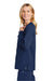 Wonderwink WW4088 Womens Premiere Flex Full Zip Scrub Jacket w/ Pockets Navy Blue Model Side