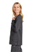 Wonderwink WW4088 Womens Premiere Flex Full Zip Scrub Jacket w/ Pockets Pewter Grey Model Side
