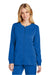 Wonderwink WW4088 Womens Premiere Flex Full Zip Scrub Jacket w/ Pockets Royal Blue Model Front