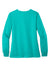 Wonderwink WW4088 Womens Premiere Flex Full Zip Scrub Jacket w/ Pockets Teal Blue Flat Back