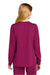 Wonderwink WW4088 Womens Premiere Flex Full Zip Scrub Jacket w/ Pockets Wine Model Back