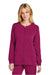 Wonderwink WW4088 Womens Premiere Flex Full Zip Scrub Jacket w/ Pockets Wine Model Front