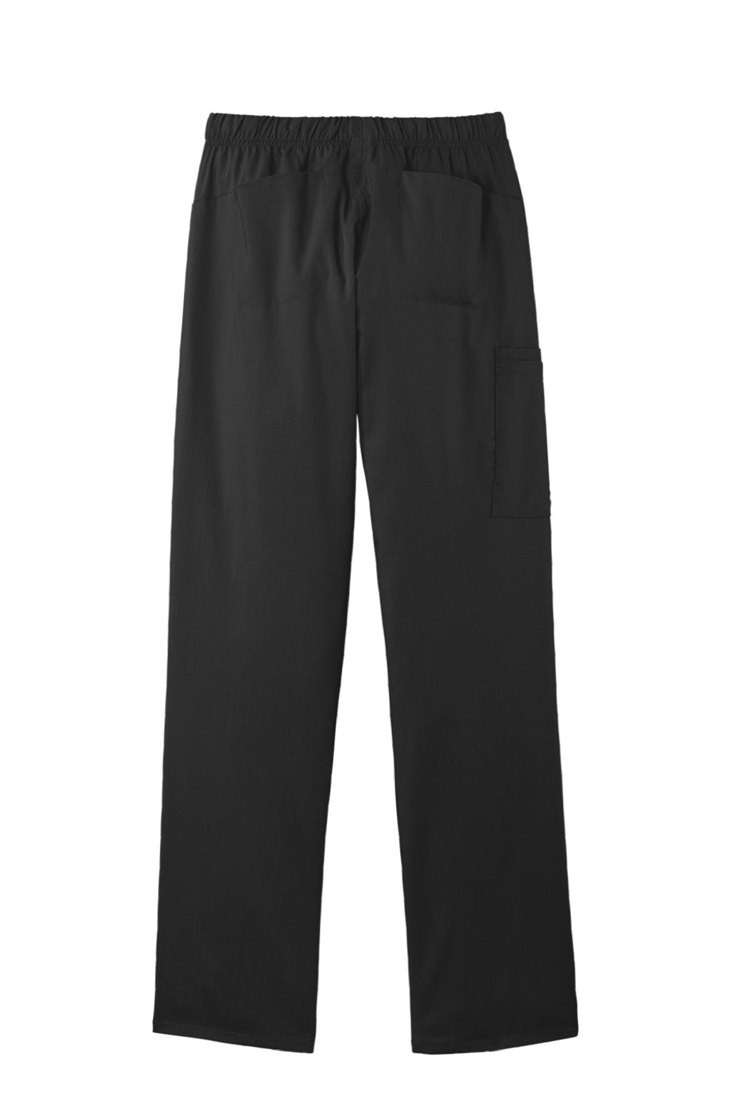 Wonderwink WW4158 Womens Premiere Flex Cargo Pants w/ Pockets Black Flat Back