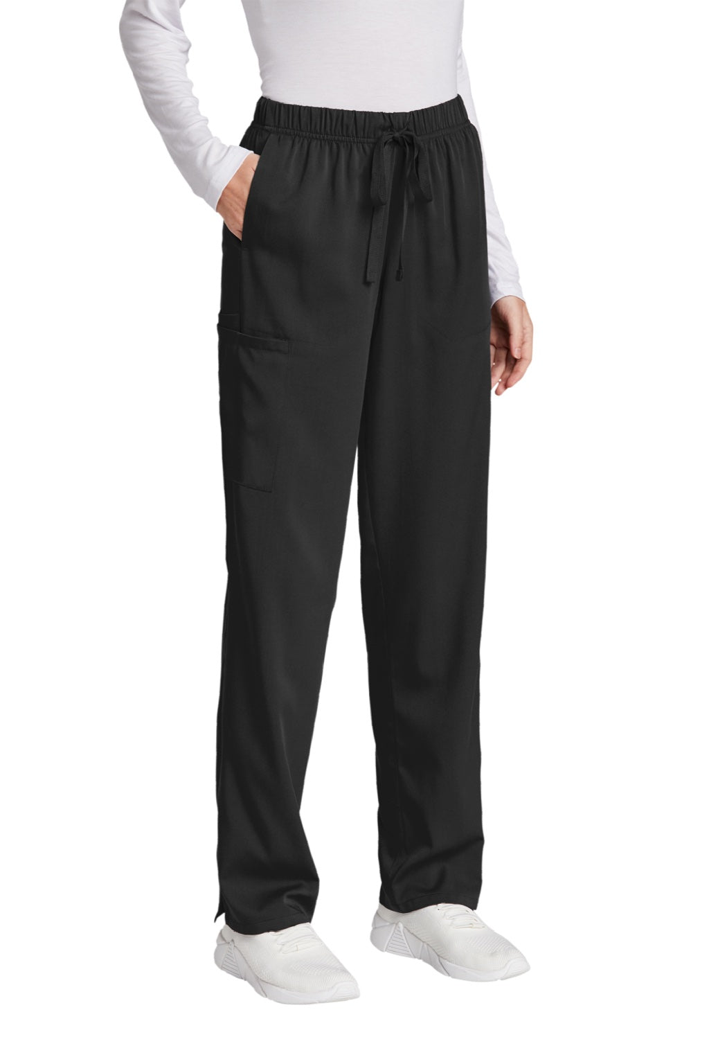 Wonderwink WW4158 Womens Premiere Flex Cargo Pants w/ Pockets Black Model 3Q