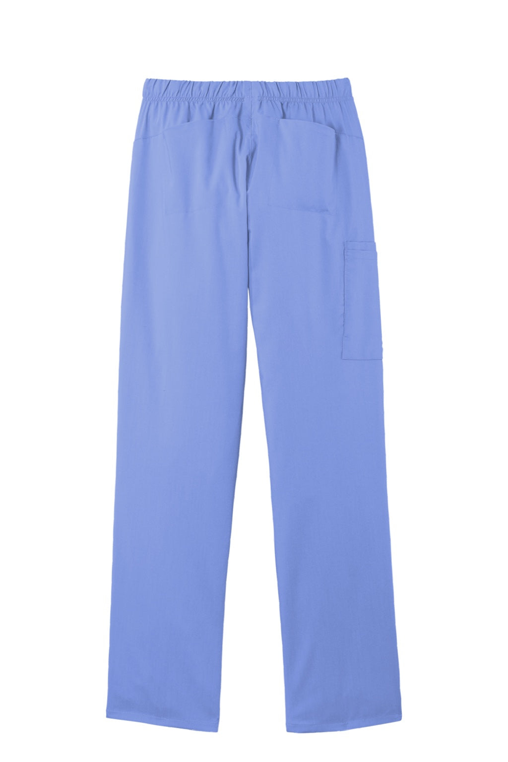Wonderwink WW4158 Womens Premiere Flex Cargo Pants w/ Pockets Ceil Blue Flat Back