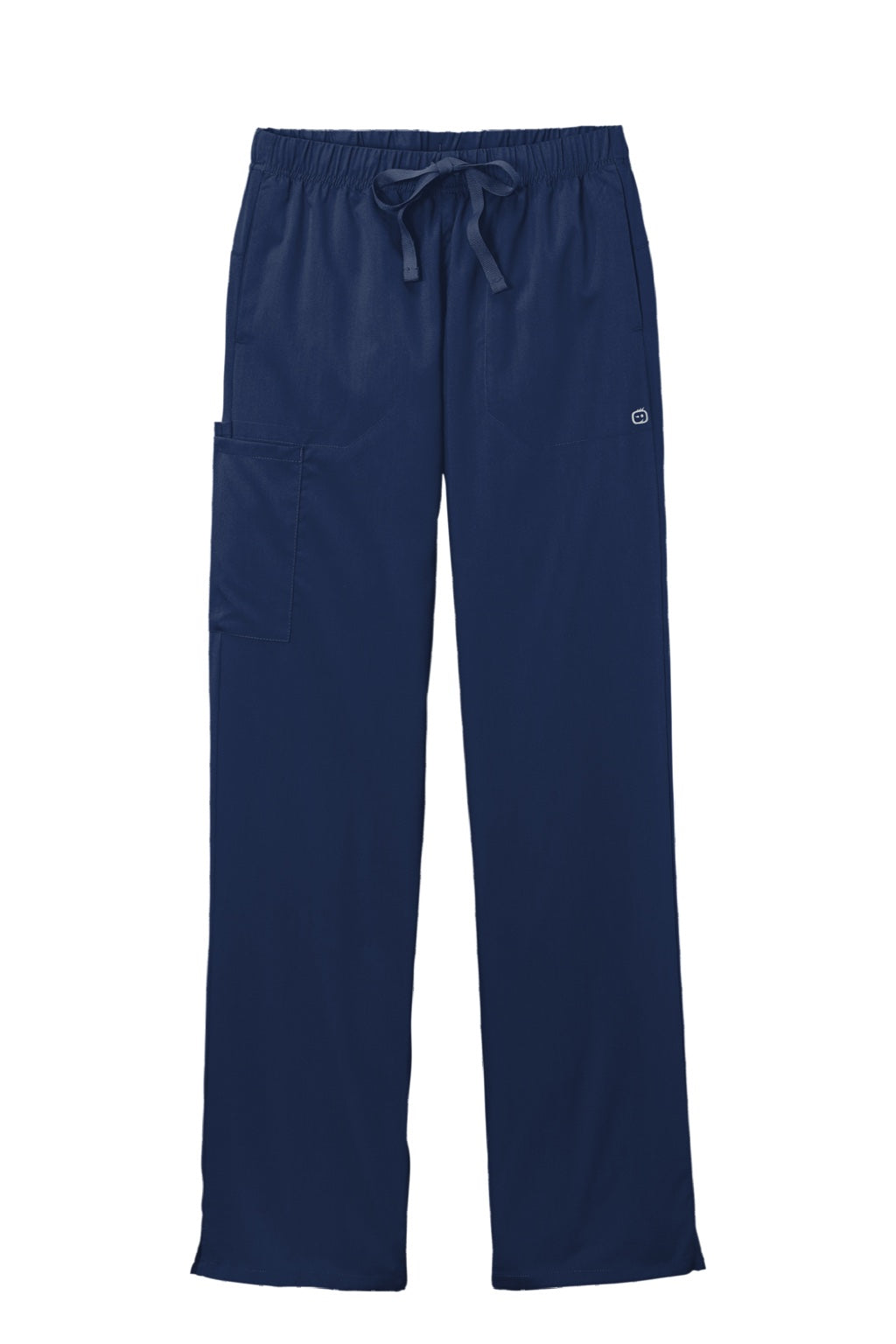 Wonderwink WW4158 Womens Premiere Flex Cargo Pants w/ Pockets Navy Blue Flat Front