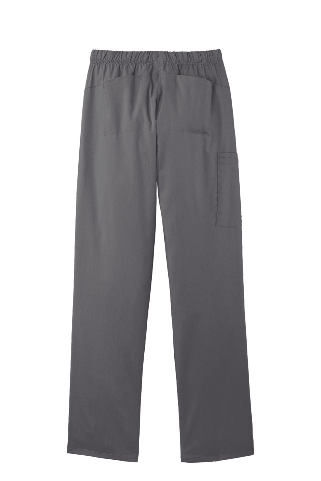 Wonderwink WW4158 Womens Premiere Flex Cargo Pants w/ Pockets Pewter Grey Flat Back