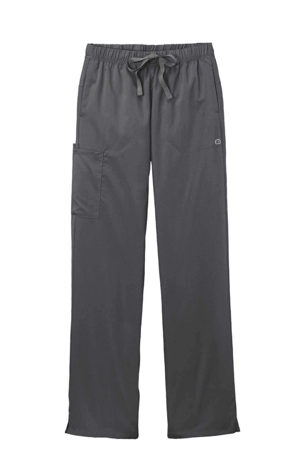 Wonderwink WW4158 Womens Premiere Flex Cargo Pants w/ Pockets Pewter Grey Flat Front