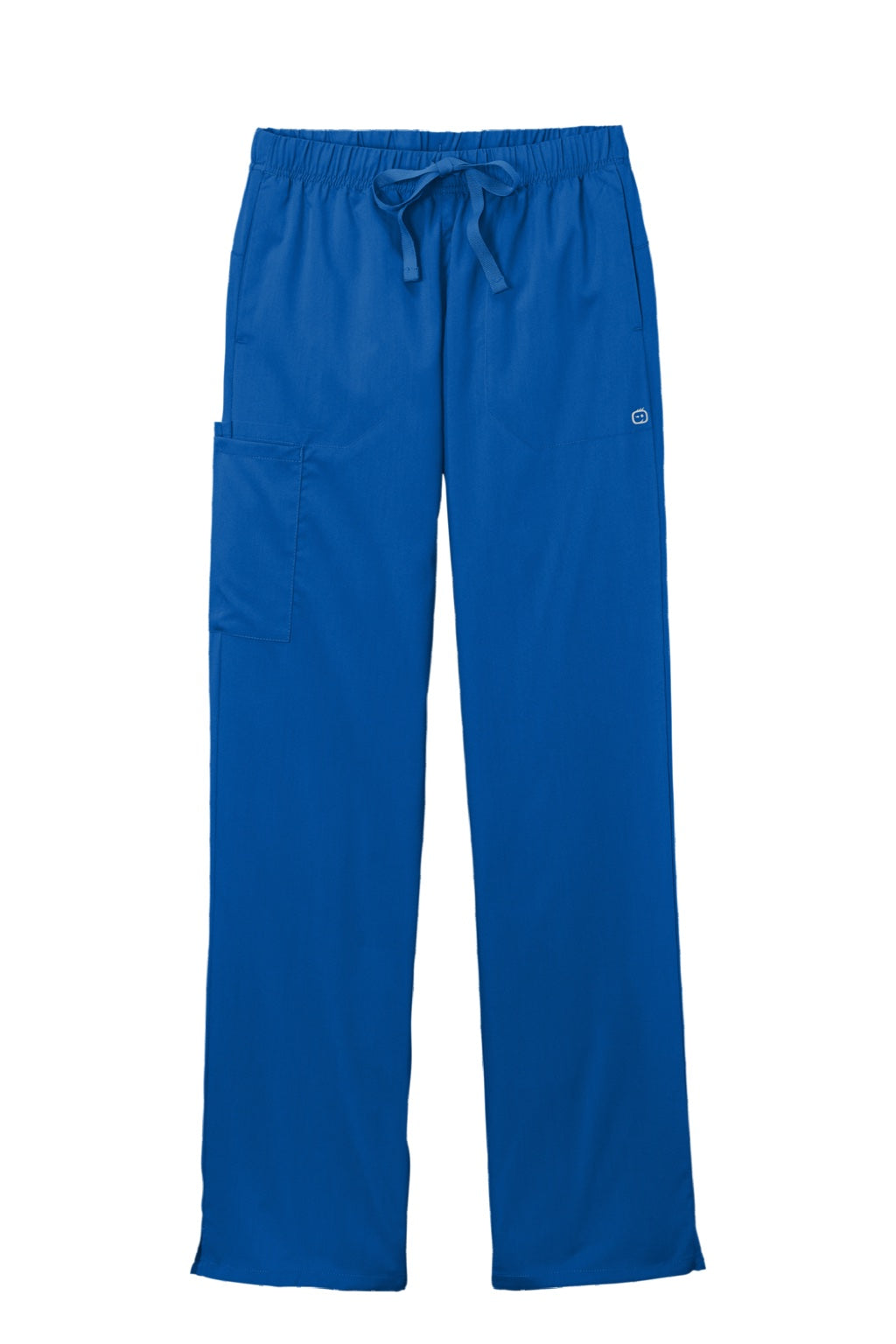 Wonderwink WW4158 Womens Premiere Flex Cargo Pants w/ Pockets Royal Blue Flat Front