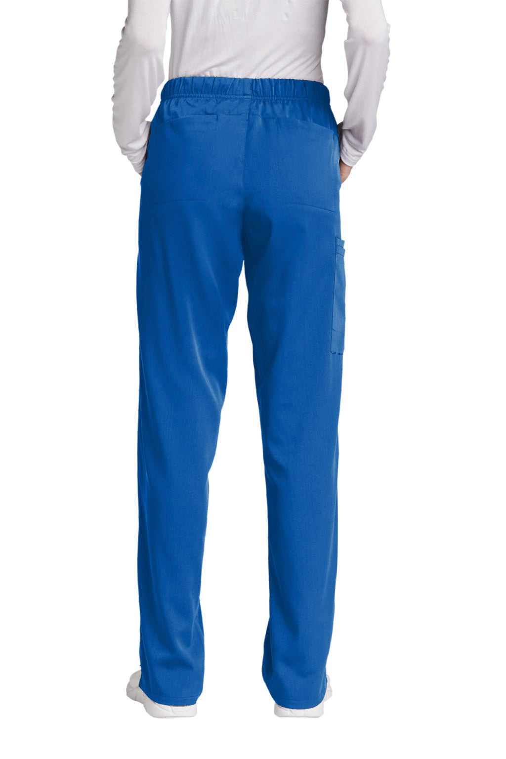 Wonderwink WW4158 Womens Premiere Flex Cargo Pants w/ Pockets Royal Blue Model Back