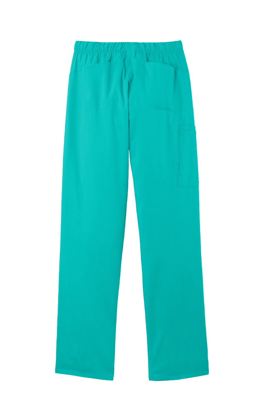 Wonderwink WW4158 Womens Premiere Flex Cargo Pants w/ Pockets Teal Blue Flat Back