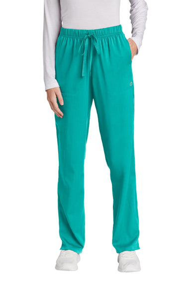Wonderwink WW4158 Womens Premiere Flex Cargo Pants w/ Pockets Teal Blue Model Front