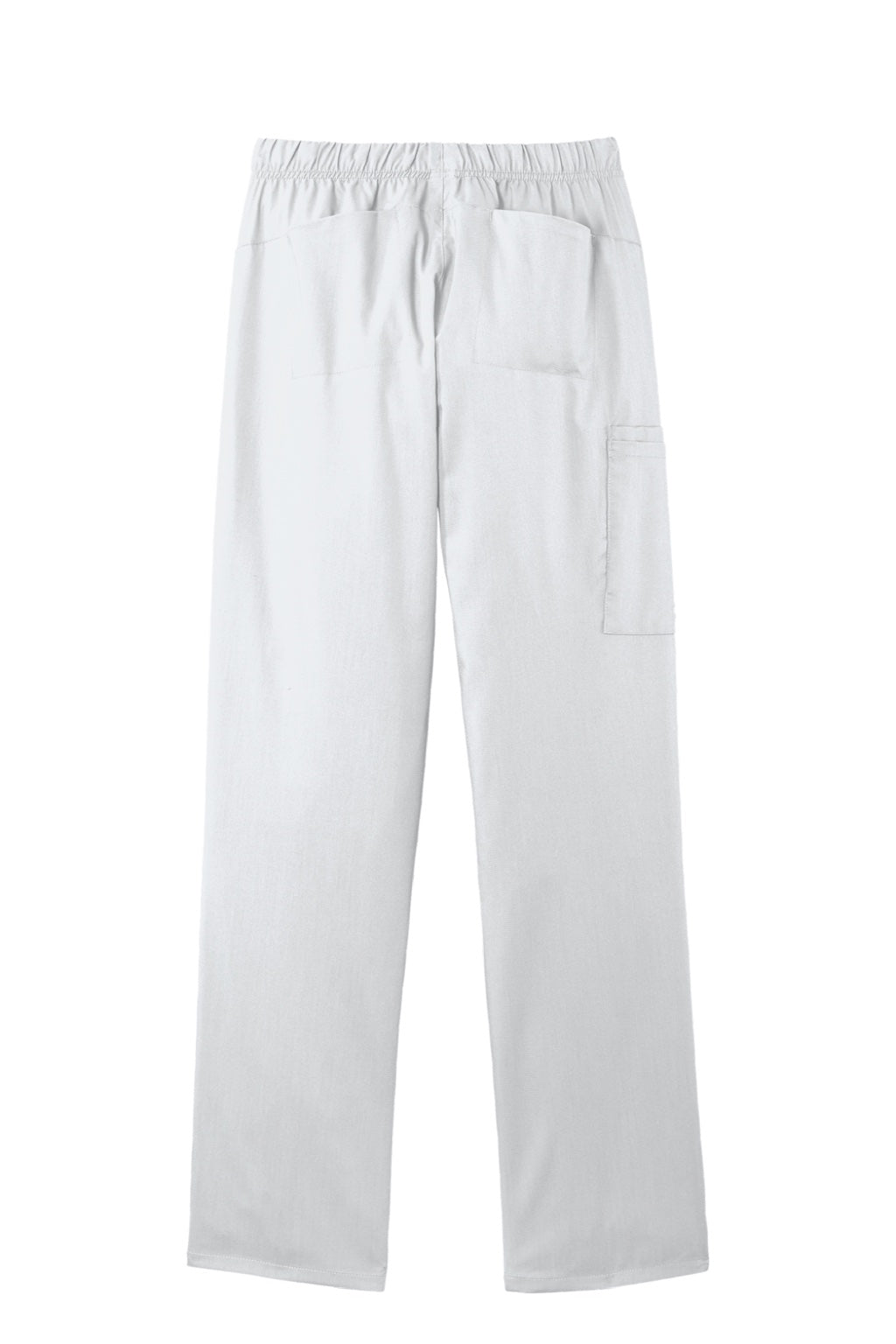 Wonderwink WW4158 Womens Premiere Flex Cargo Pants w/ Pockets White Flat Back