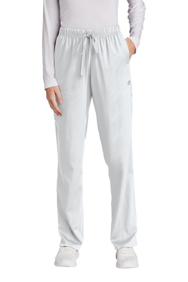 Wonderwink WW4158 Womens Premiere Flex Cargo Pants w/ Pockets White Model Front