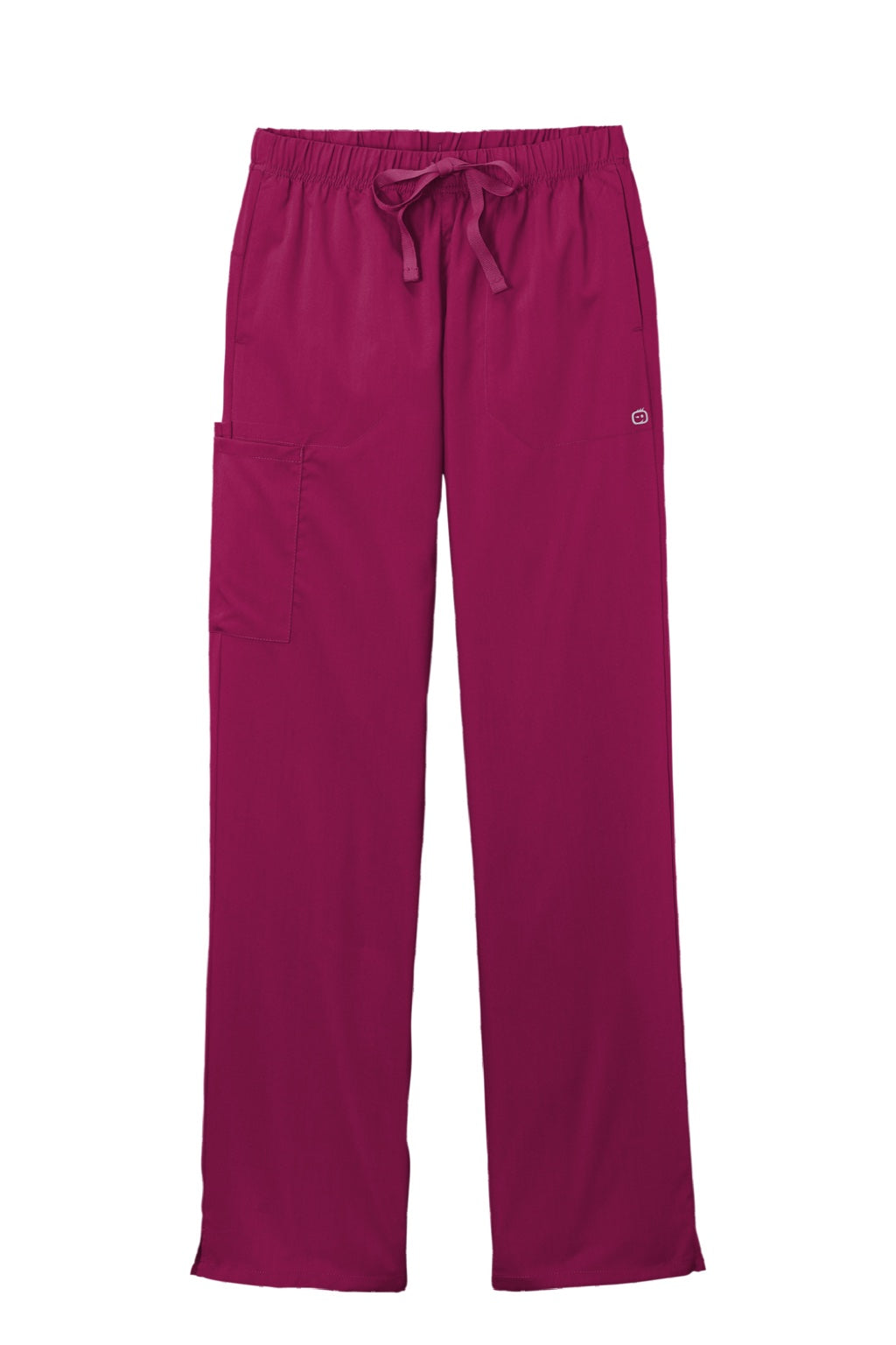 Wonderwink WW4158 Womens Premiere Flex Cargo Pants w/ Pockets Wine Flat Front