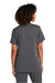 Wonderwink WW4168 Womens Premiere Flex Short Sleeve V-Neck Shirt w/ Pockets Pewter Grey Model Back