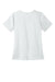 Wonderwink WW4168 Womens Premiere Flex Short Sleeve V-Neck Shirt w/ Pockets White Flat Back